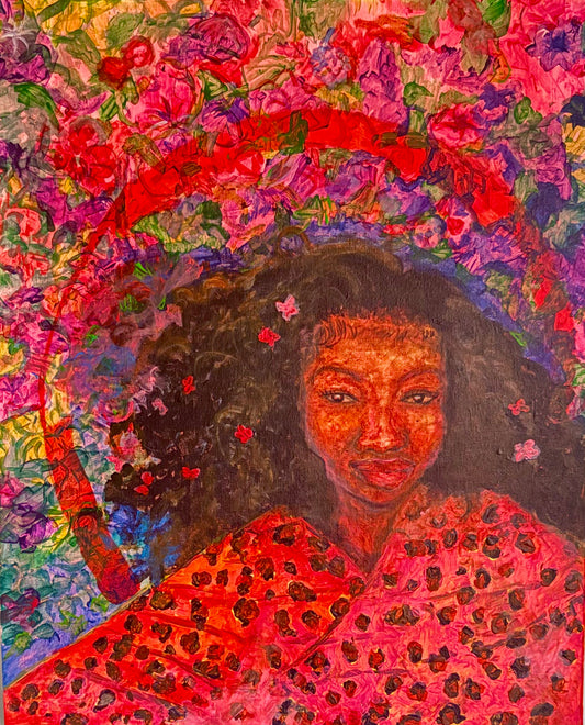 Girl In A Kimono Print